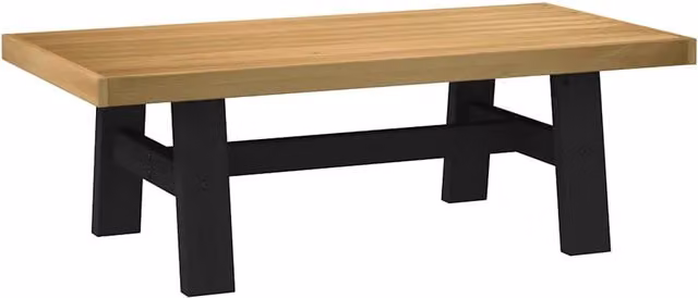 Berkfield Home NOAIN A-Shaped Coffee Table in Brown Solid Pine, W/D/H: 120 x 60 x 40 cm
