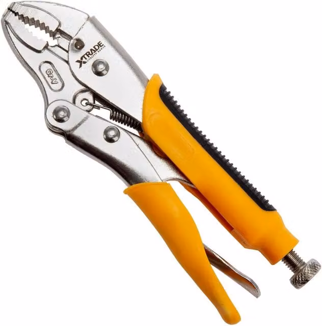 XTrade Curved Jaw Locking Pliers - Yellow