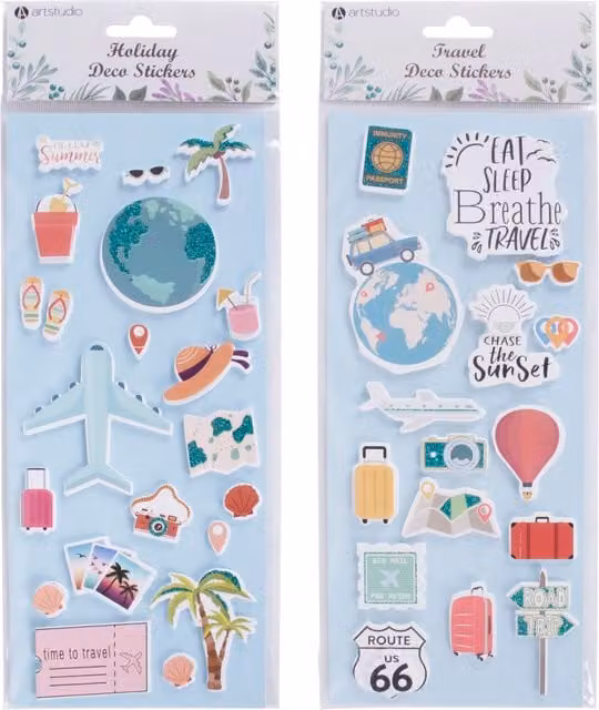 Art Studio Holiday or Travel Toppers in Multicolour Paper