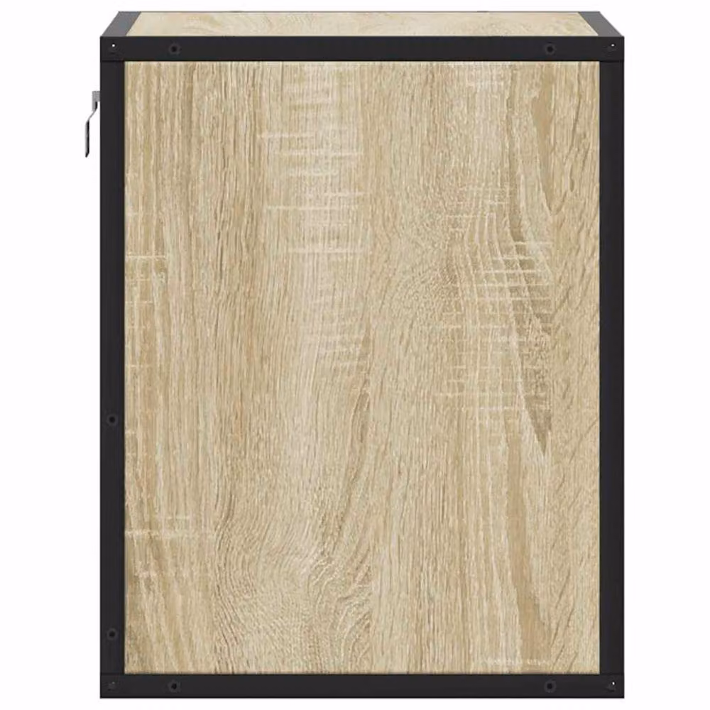 Berkfield Home Set of 2 Wall-mounted Bedside Cabinets in Sonoma Oak, Light Tan, W: 40 cm, D: 31 cm, H: 39.5 cm – 7