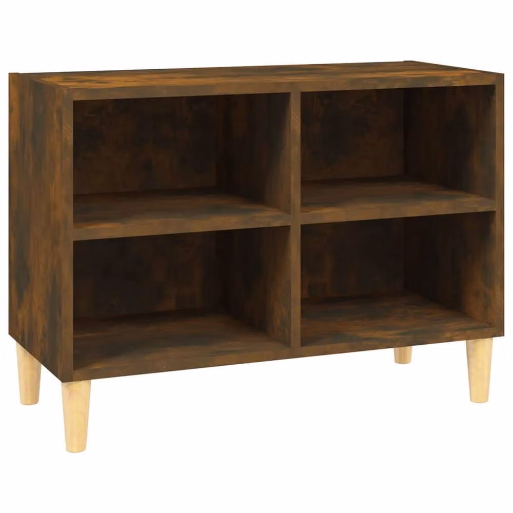 Berkfield Home Mid Century TV Cabinet in Smoked Oak Brown with Solid Wood Legs W/D/H: 69.5 x 30 x 50 cm – 3