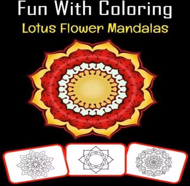 Rose Press House Lotus Flower Mandalas Multicolour Childrens Colouring Book