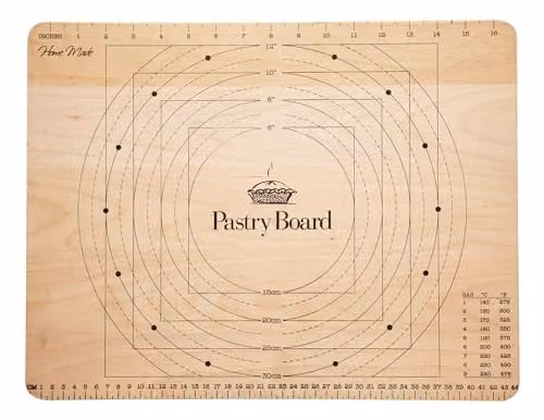 KitchenCraft Wooden Pastry Board with Measurements, Brown, W: 45 cm, D: 35 cm – 1