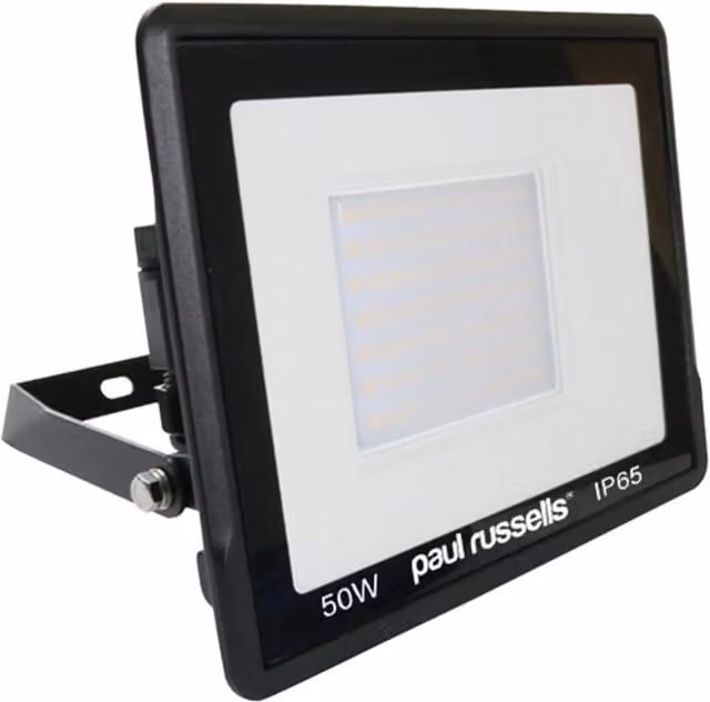 Paul Russells 50W LED Floodlight, 5000lm, 6500K Cool White, IP65, White