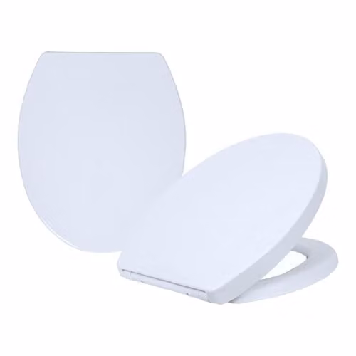 Harbour Housewares Round Soft Close Quick Release Toilet Seats, White, Pack of 2