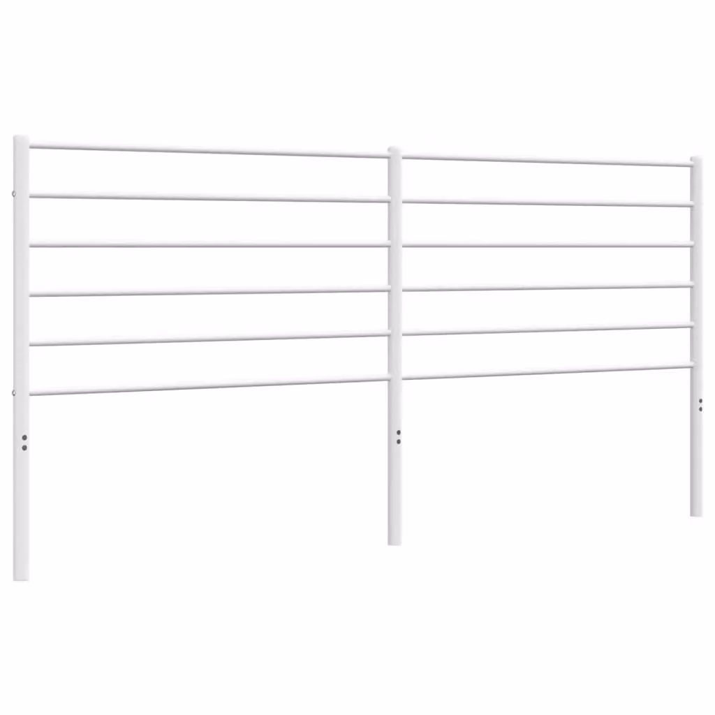 Berkfield Home Classic Metal Headboard in White, 200 cm – 2