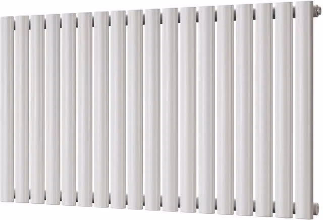 Omeara White Elliptical Tube Horizontal Designer Radiator, W: 104.4 cm, H: 60 cm – 1