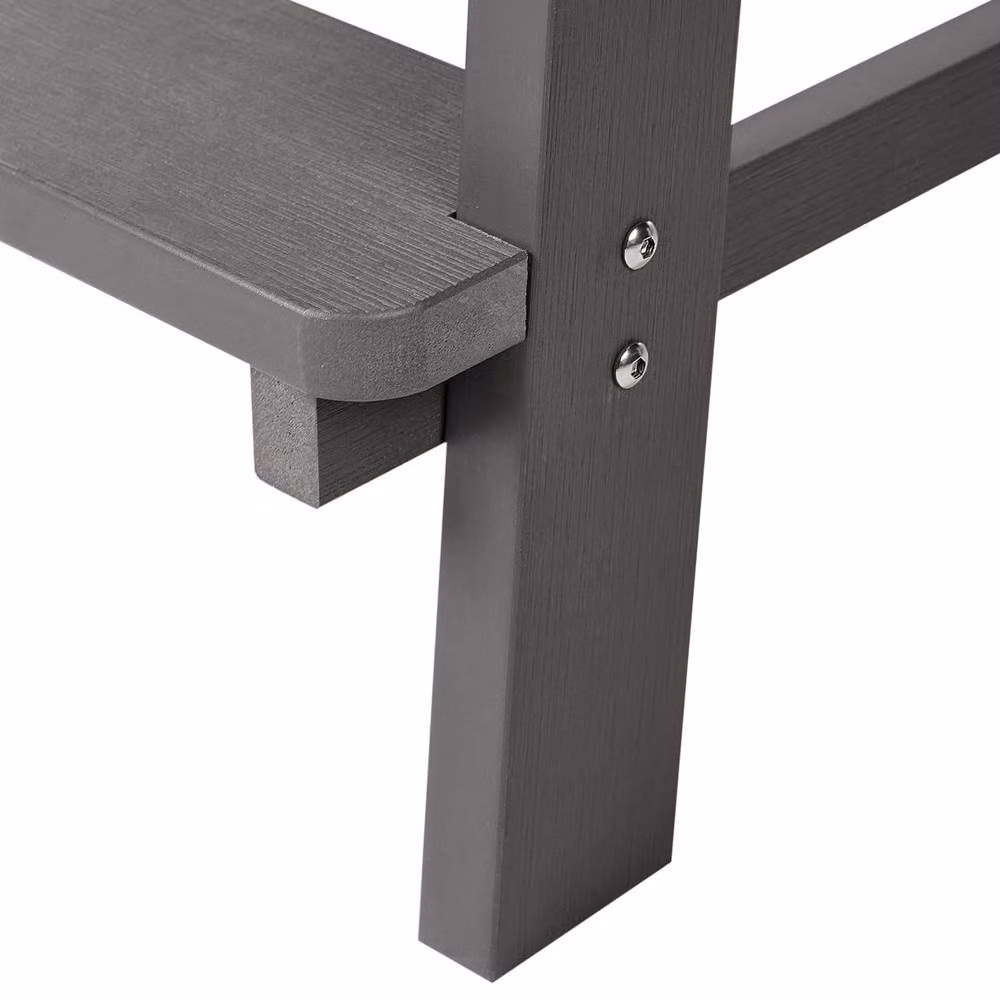 Wyld and Coco Veranda Garden Bar Chair in Dark Grey Faux Wood – 4