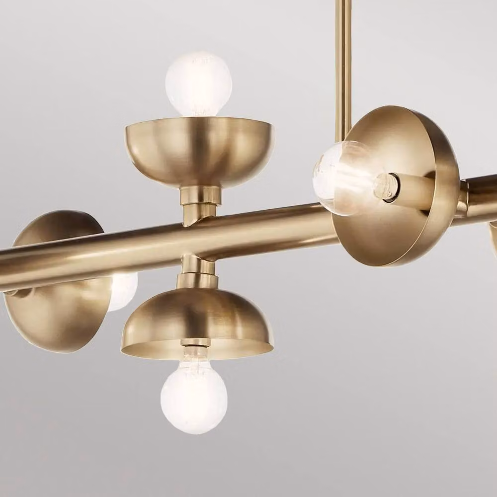 Kichler Palta Bar Pendant Light in Champagne Bronze with 10 x E14 Sockets – 3