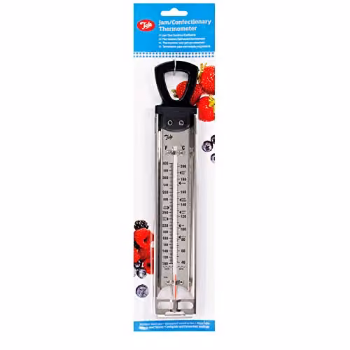 Tala Jam Thermometer in Silver Stainless Steel, Temperature Guide from 40°C to 200°C, H 39.5 cm x W 10 cm – 1