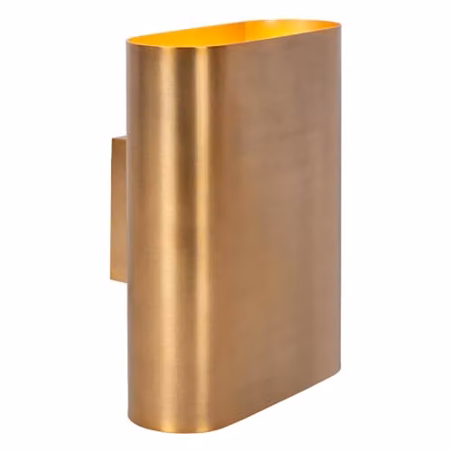 Lucide Ovalis Dimmable Modern Oval Wall Lamp in Gold/Brass with 2 x E14 Sockets – 3