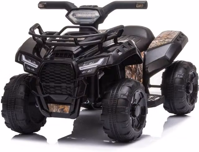 OutdoorToys Kids Electric Junior Adventurer 6V Ride On ATV Quad - Black
