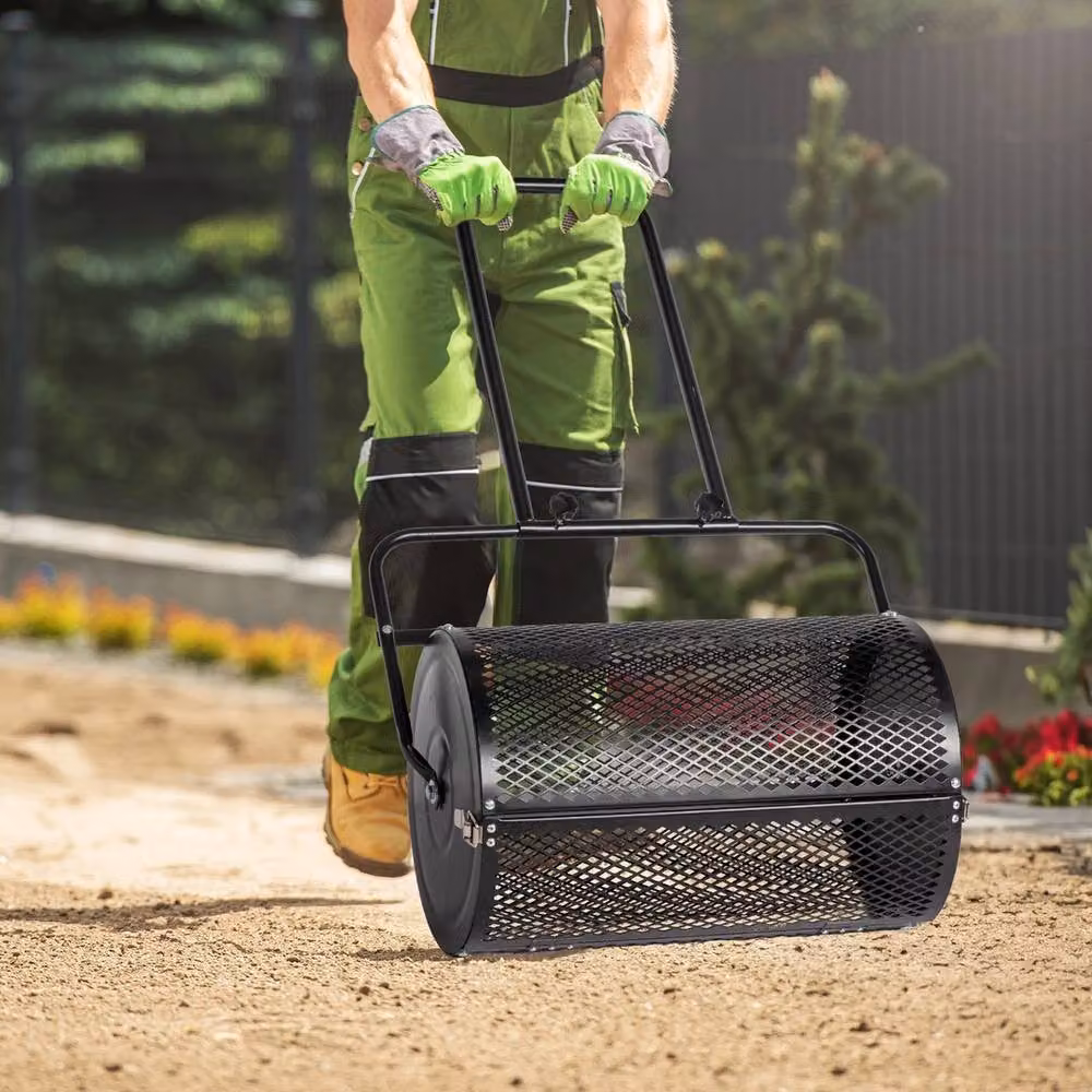 NESTLUNE Garden Compost Roller in Black, 76L Capacity – 2