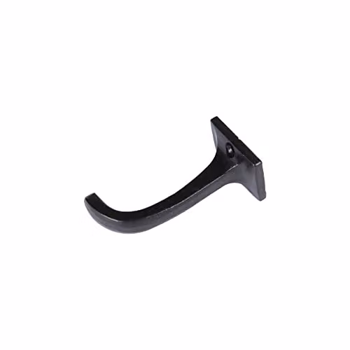 Hammer and Tongs Matt Black Powder-Coated Iron Wall Hook – 3