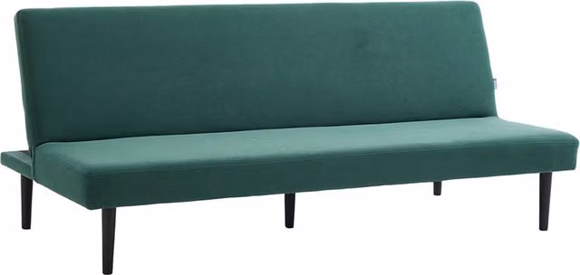 Livingandhome Modern Click-Clack Convertible Sofa Bed in Green Fabric Upholstery