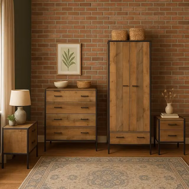 Birlea Urban Industrial Bedroom Furniture Set in Brown