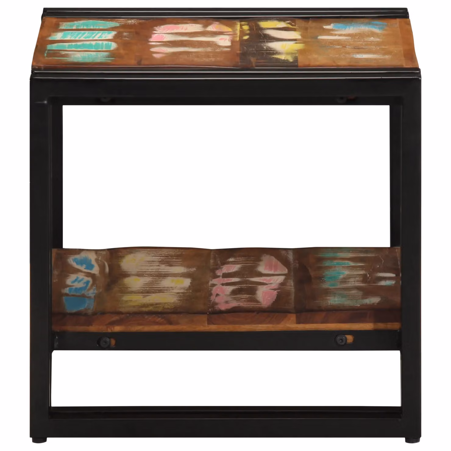 Berkfield Home Multicolour Reclaimed Solid Wood Coffee Table W/D/H: 40 x 50 x 38 cm – 4