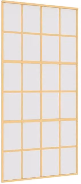 Berkfield Home Gold Sliding Door with Frosted ESG Glass and Aluminium, W: 102.5 cm, H: 205 cm