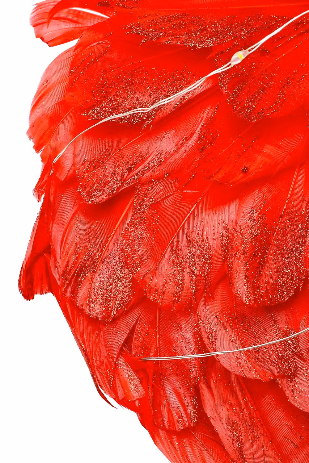 Living and Home Red Feather Heart LED Hanging Pendant Ornament – 2