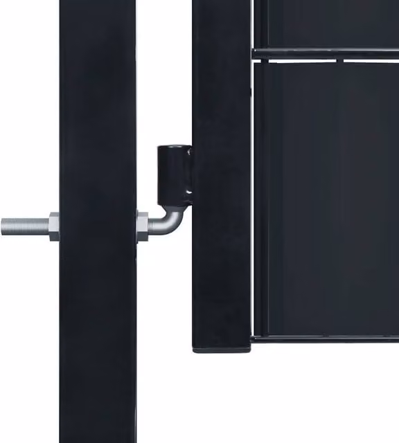 Berkfield Home Sturdy PVC and Steel Swing Fence Gate, Anthracite, W: 100 cm, H: 101 cm – 1