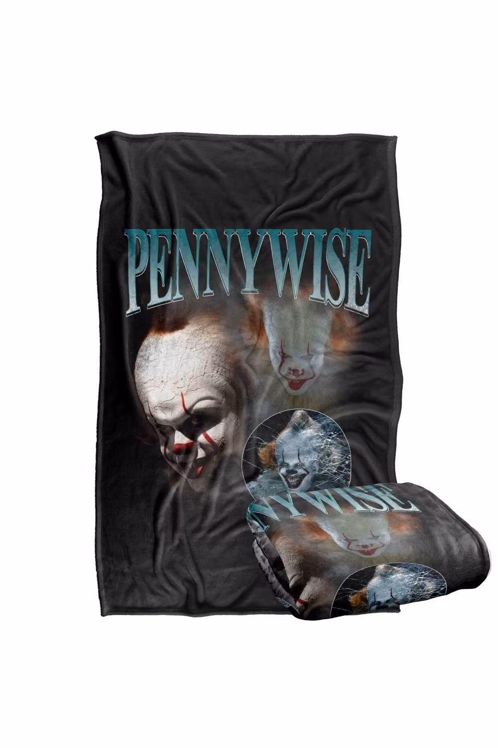 LOGOVISION It Chapter 2 Pennywise Bootleg Super Soft Fleece Throw Blanket, Multicolour, W: 152 cm, D: 127 cm – 7