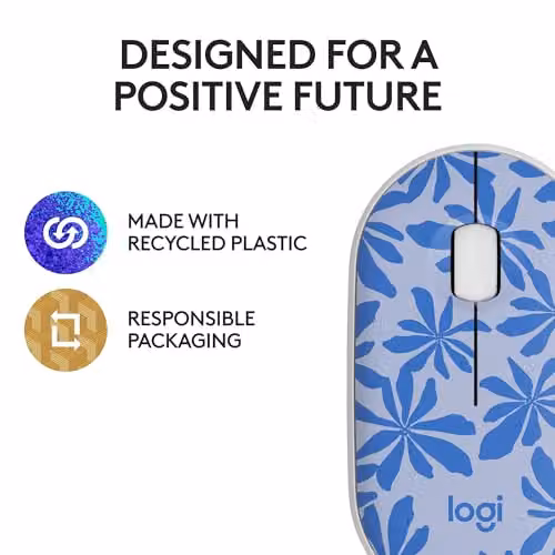 Logitech M340 Wireless Mouse with USB Receiver in Blue – 5