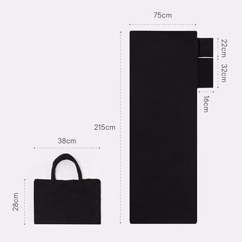 OHS Microfibre Quick Drying Absorbent Beach Towel with Bag, Black – 7