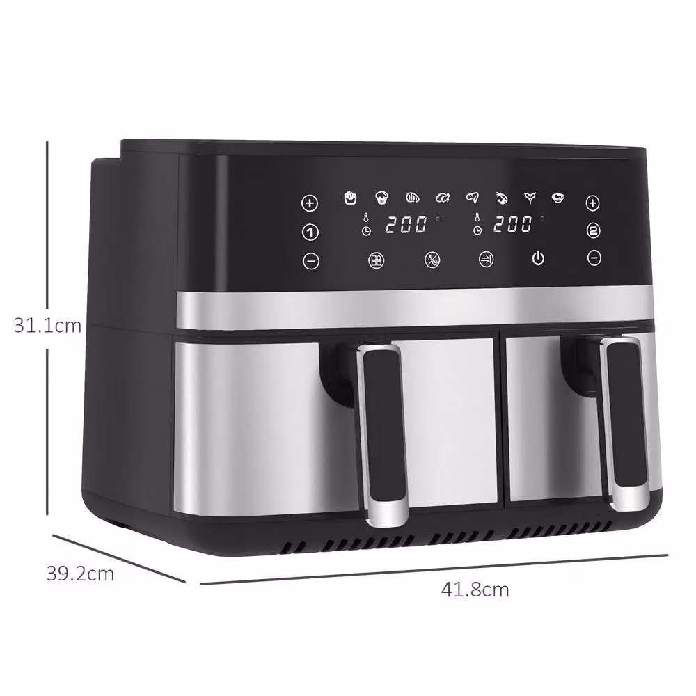 STILVORA Dual Basket Air Fryer with Sync Function in Black – 4