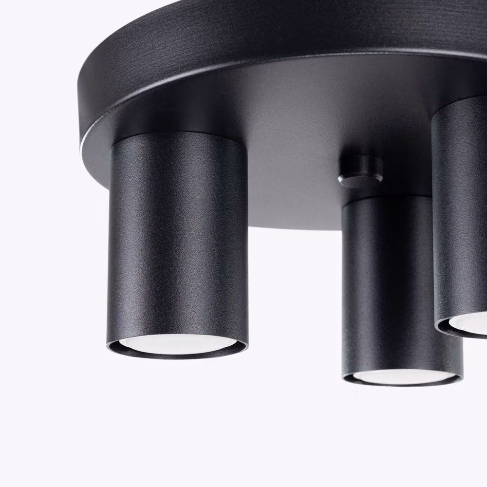 Sollux Lighting modern black metal ceiling lamp with 3 lights, W/D/H: 12 x 25 x 25 cm – 6