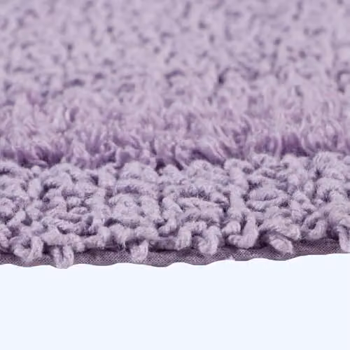 Homescapes Luxury Semi Circle Cotton Bath Mat, Purple, W/D/H: 80 x 50 x 1 cm – 2