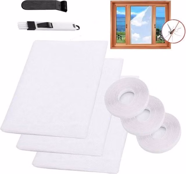 Kelvenix Window Fly Screen and Insect Net, 3 Pack, White, Width: 100 cm – 1