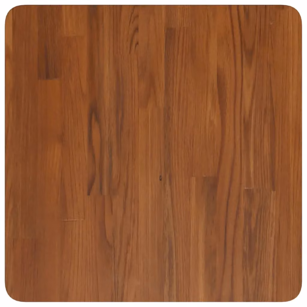 Berkfield Home Square Oak Table Top in Dark Brown, W/D/H: 50 x 50 x 1.5 cm – 1