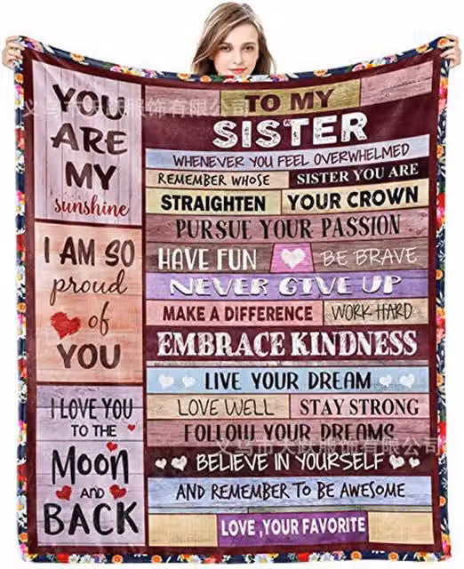 Leaper Personal Love Letter Fleece Blanket in Dark Red, Single Size – 1
