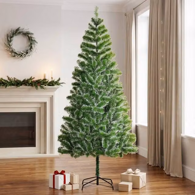 STILVORA Artificial Green Christmas Tree with Metal Stand