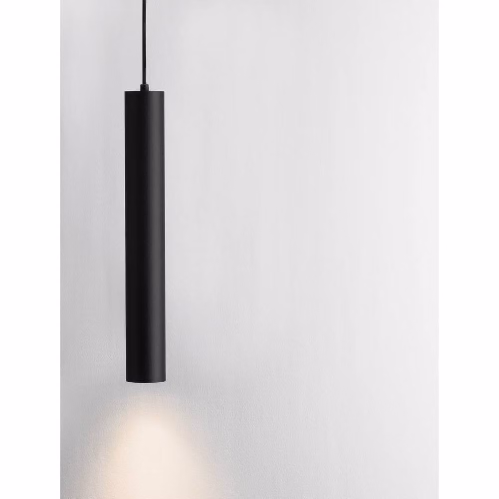 Netlighting Ami Slim Pendant Ceiling Light in Sandy Black, Minimalist Cylinder Design with GU10 Socket – 2