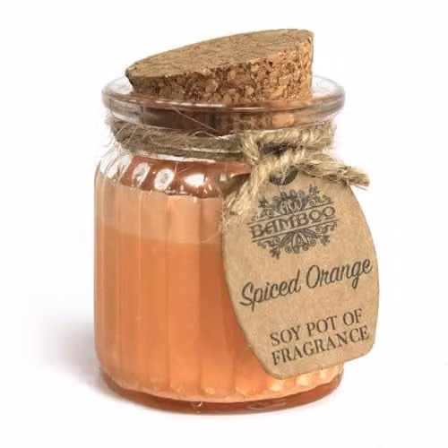 KDMD Spiced Orange Soy Pot of Fragrance Glass Jar Candles, Set of 2, Brown – 1