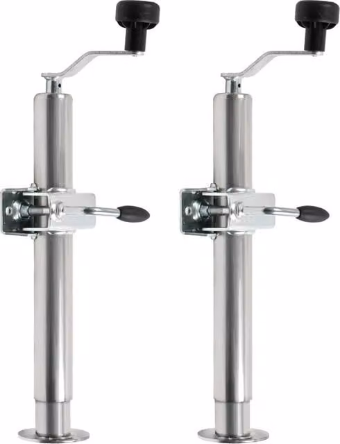 Havendro 2-Pack Trailer Leg Prop Stands with Clamps, Silver, 48mm x 640mm Support Tube – 1