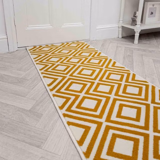 runrug Kilim Hallway Carpet Runner Rug in Light Beige, W: 60 cm, L: 360 cm – 1