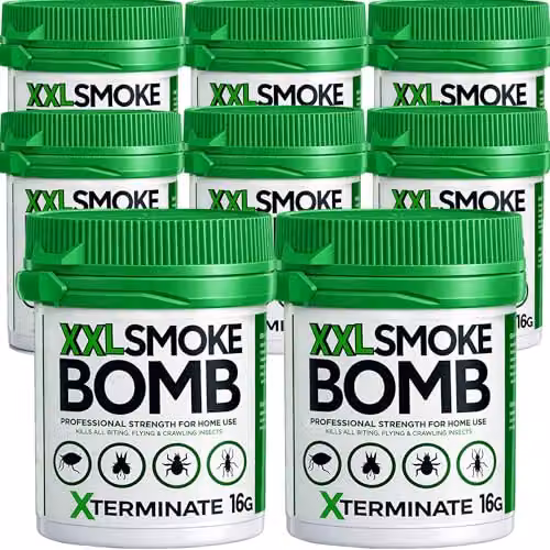 Xterminate XXL Smoke Bomb Insect Killer Fogger for Bed Bugs, White, 8 Pack – 4