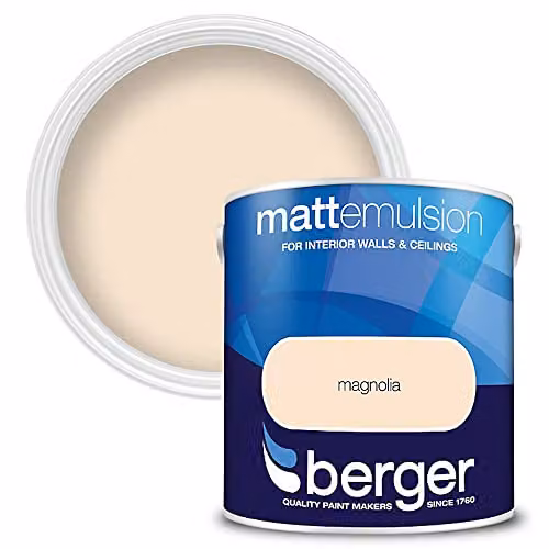 Berger Magnolia Vinyl Matt Paint, Beige, 2.5 l