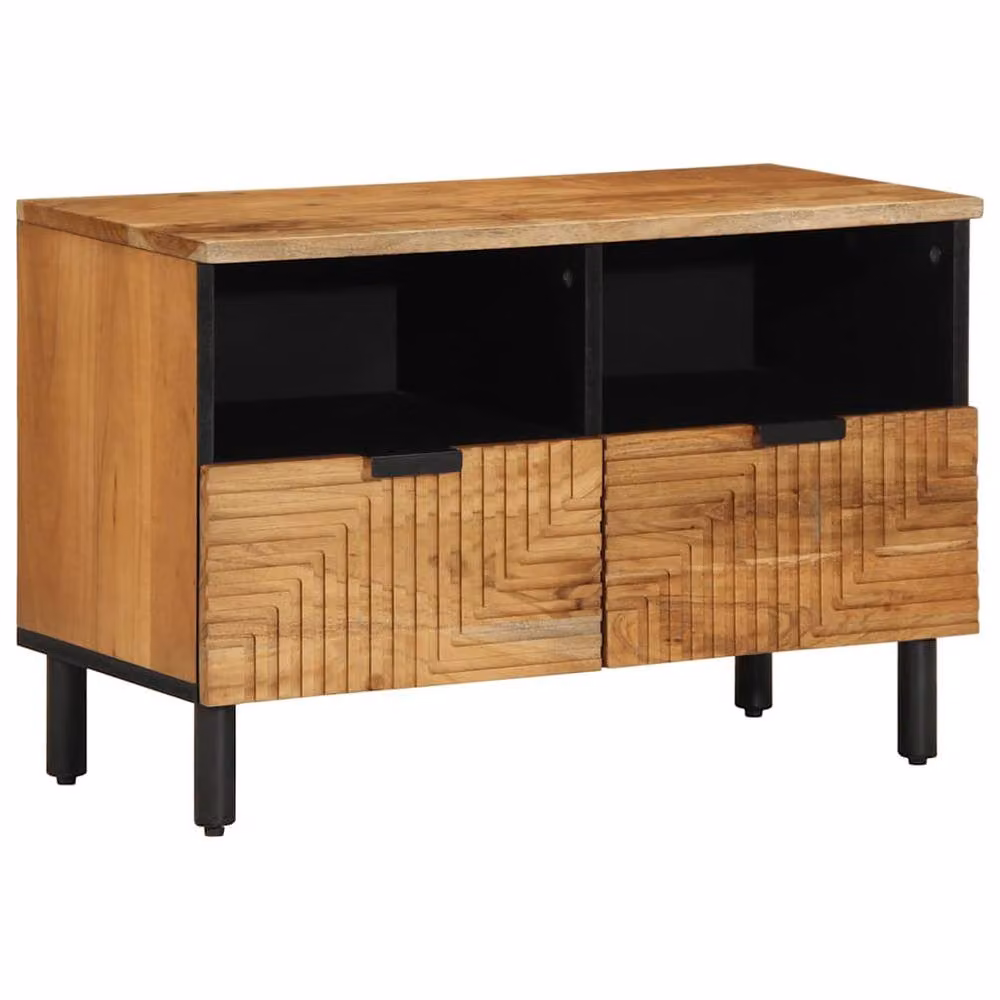 Berkfield Home Brown Acacia Wood TV Cabinet W/D/H: 70 x 33 x 46 cm – 2