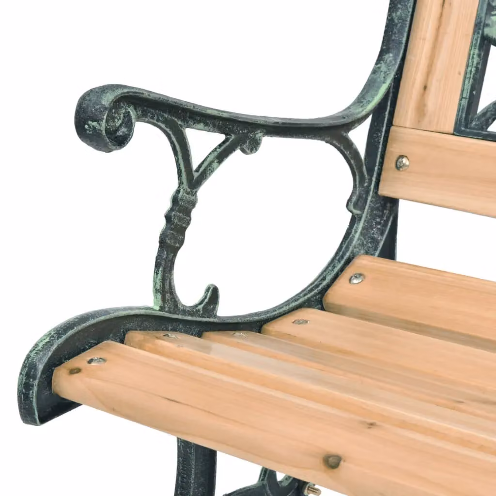 Berkfield Home Garden Bench in Brown Treated Hardwood, Width: 122 cm – 3