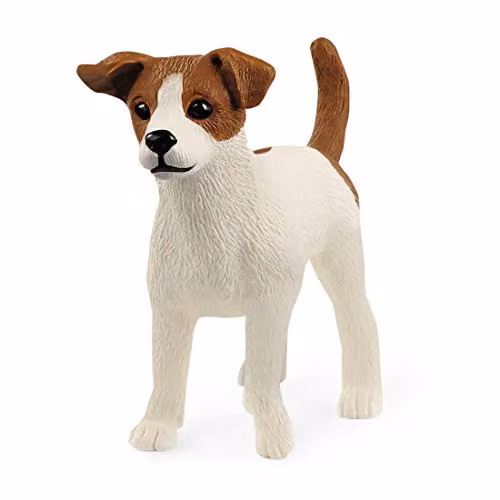 Schleich Farm World Jack Russell Terrier Figurine, White and Brown, W/D/H: 5 x 2 x 4 cm – 1
