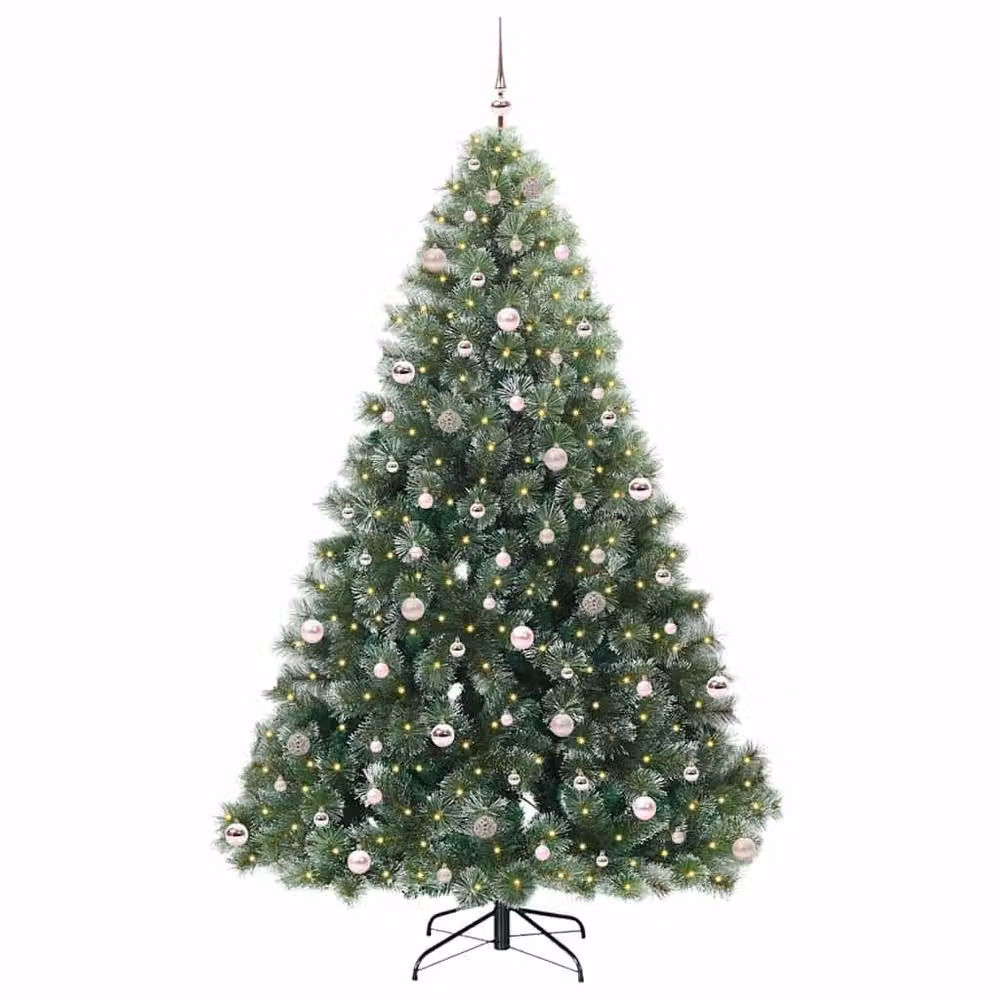 Berkfield Home Artificial Green Christmas Tree with 300 LEDs, Height: 240 cm – 3