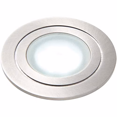 Loops Recessed LED Outdoor Guide Light in Silver Stainless Steel with Cool White Light, IP67 Rated – 2