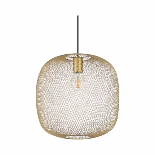 Ideal Lux Net Wire Frame 34cm Pendant Ceiling Light in Gold/Brass