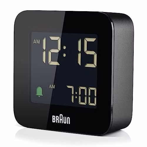 Braun Digital Travel Alarm Clock in Black – 5