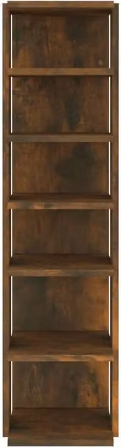 Berkfield Home Shoe Rack in Smoked Oak Brown, W/D/H: 27.5 x 27 x 102 cm