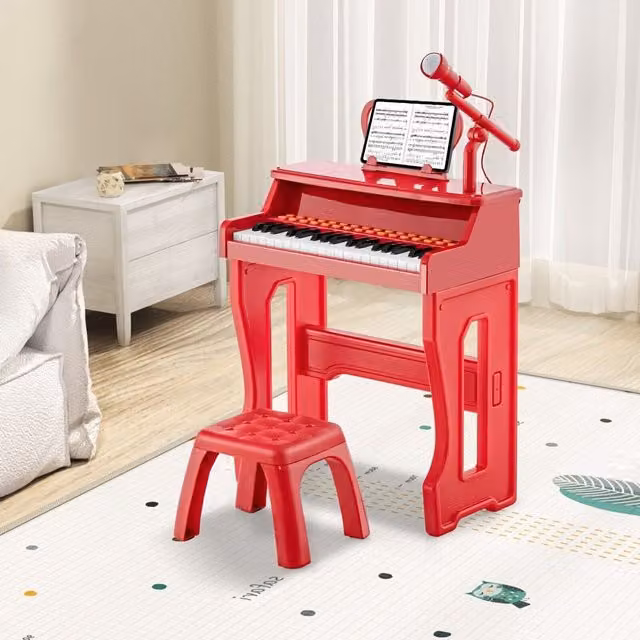 Costway Toddler Electronic Music Keyboard in Red