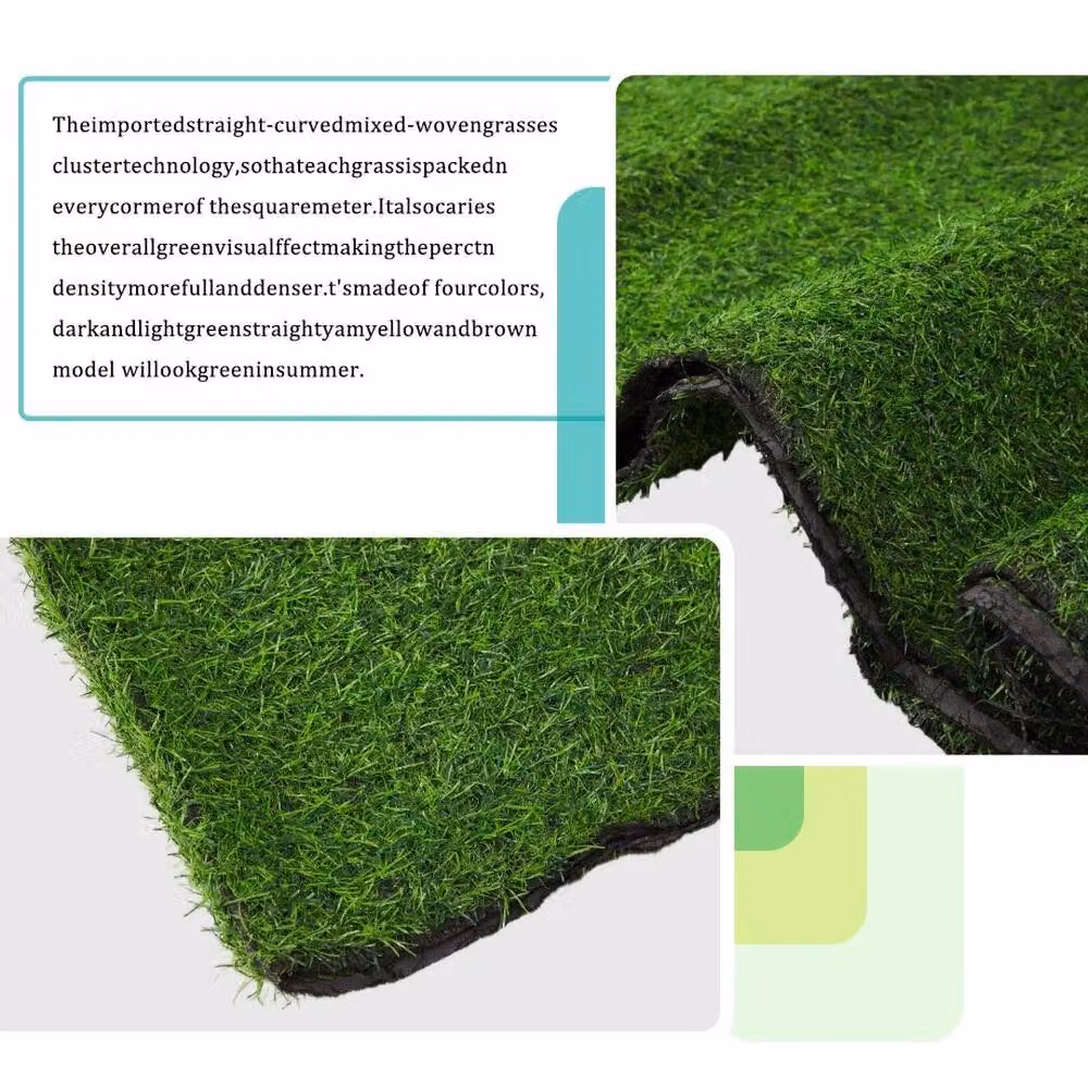 KORVIXA Green Artificial Grass Turf Realistic Fake Lawn Mat, W/D: 100 x 100 cm – 3